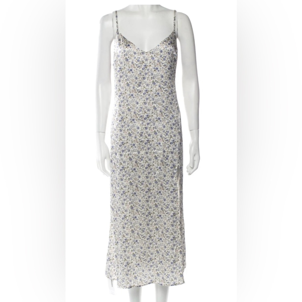 Reformation silk floral dress size xs